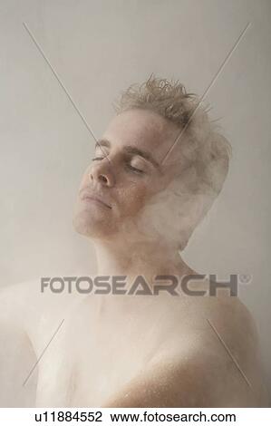 Portrait of man in bath. View Large Photo Image Stock Image - Portrait of man in bath.. Fotosearch