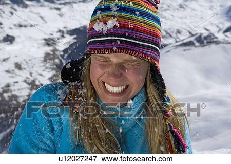 Stock Photo - Girl laughing. Fotosearch