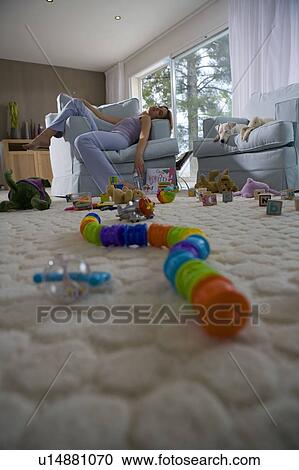 Young mother and dog sleeping on chairs View Large Photo Image Stock Image - Young mother and dog sleeping on chairs. Fotosearch