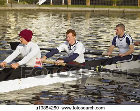 Stock Image - Crew preparing for training.. Fotosearch