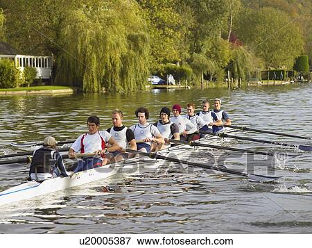 Stock Photo - Full eight rowing.. Fotosearch