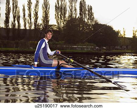 Stock Photo - Skuller fixing up.. Fotosearch