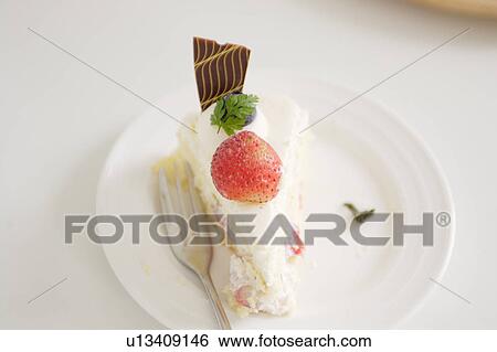 A slice of strawberry cake View Large Photo Image Stock Photograph - A slice of strawberry cake. Fotosearch