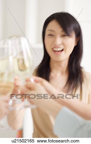 Stock Photography - Toast with glasses of champagne. Fotosearch