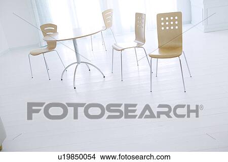 Table and four chairs View Large Photo Image Picture - Table and four chairs. Fotosearch