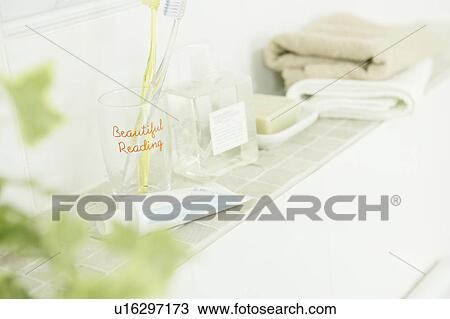 Toiletry in bathroom View Large Photo Image Stock Image - Toiletry in bathroom. Fotosearch