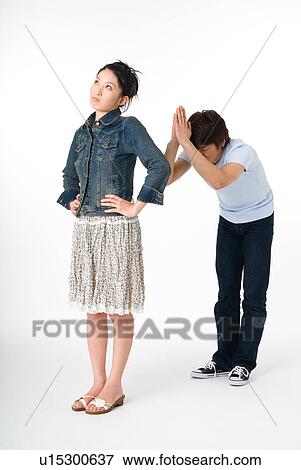Stock Photo - Young couple arguing. Fotosearch
