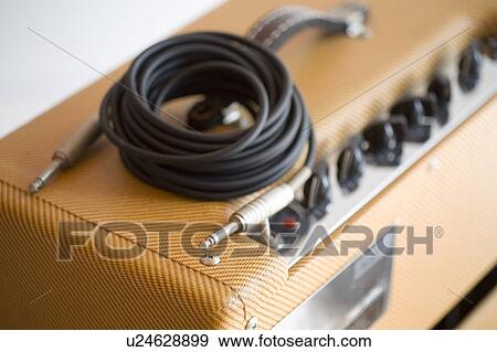 Amplifier and cable View Large Photo Image Stock Photo - Amplifier and cable. Fotosearch