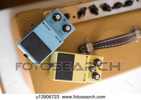 Amplifier and guitar effects pedals View Large Photo Image Stock Image - Amplifier and guitar effects pedals. Fotosearch