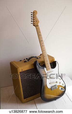 Electric guitar and amplifier View Large Photo Image Stock Photo - Electric guitar and amplifier. Fotosearch