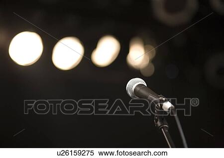 Microphone and spotlights View Large Photo Image Stock Photography - Microphone and spotlights. Fotosearch