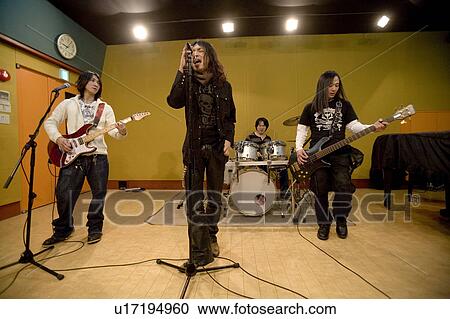 Rock band in rehearsal View Large Photo Image Stock Image - Rock band in rehearsal. Fotosearch
