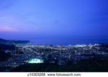 City View at Night, Otaru, Hokkaido, Japan View Large Photo Image Stock Photo - City View at Night, Otaru, Hokkaido, Japan. Fotosearch