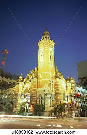 Illuminated building in Yokohama, Japan View Large Photo Image Stock Image - Illuminated building in Yokohama, Japan. Fotosearch