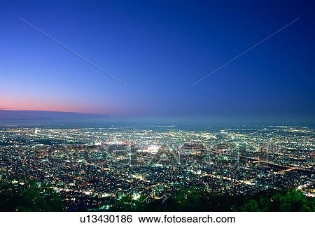 Illuminated Sapporo city in Hokkaido, Japan View Large Photo Image Stock Photograph - Illuminated Sapporo city in Hokkaido, Japan. Fotosearch