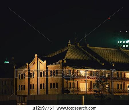 Illuminated Warehouse in Yokohama, Japan View Large Photo Image Stock Image - Illuminated Warehouse in Yokohama, Japan. Fotosearch