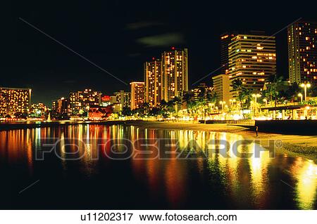 Night view in Hawaii View Large Photo Image Stock Photo - Night view in Hawaii. Fotosearch