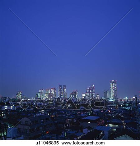 Stock Photography - Night view in Tokyo. Fotosearch
