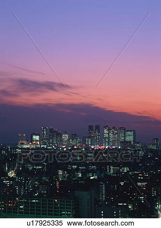 Stock Photography - Night view in Tokyo. Fotosearch