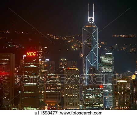 Stock Photo - Skyscrapers in Hong Kong. Fotosearch
