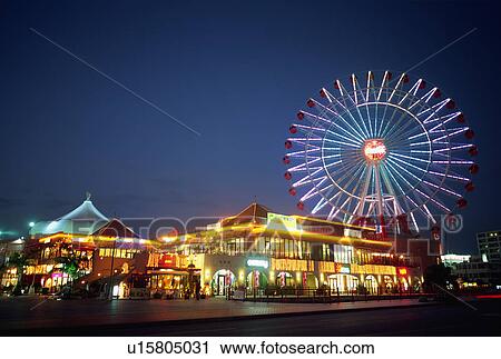 Stock Image - The Mihama American Village, Okinawa, Japan. Fotosearch