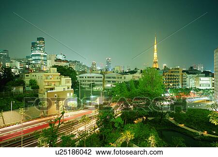 Tokyo at night View Large Photo Image Stock Image - Tokyo at night. Fotosearch