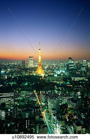 Tokyo cityscape at night View Large Photo Image Stock Photography - Tokyo cityscape at night. Fotosearch