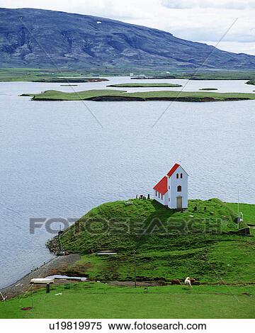 Aerial view of a building located near seacoast, Iceland View Large Photo Image Stock Photography - Aerial view of a building located near seacoast, Iceland. Fotosearch