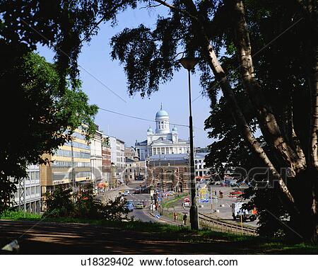 Stock Image - Cathedral in Helsinki, Finland. Fotosearch