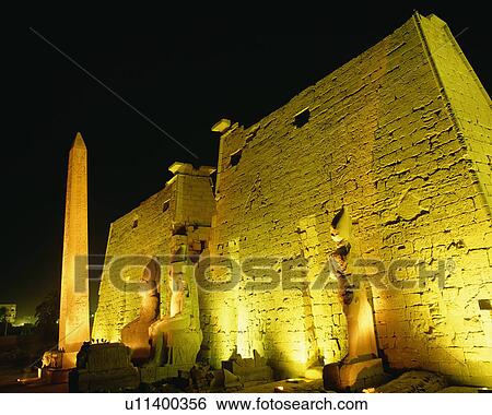 Illuminated Karnak palace in Luxor, Egypt View Large Photo Image Stock Photograph - Illuminated Karnak palace in Luxor, Egypt. Fotosearch