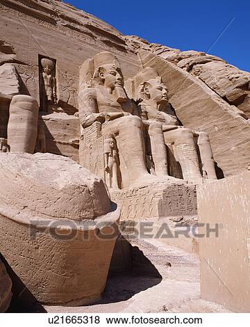 Stock Photo - Nubian monuments in Abu Simbel, Egypt. Fotosearch