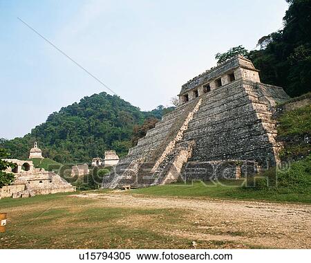 Stock Photography - Old ruins in National Park of Palenque, Mexico. Fotosearch