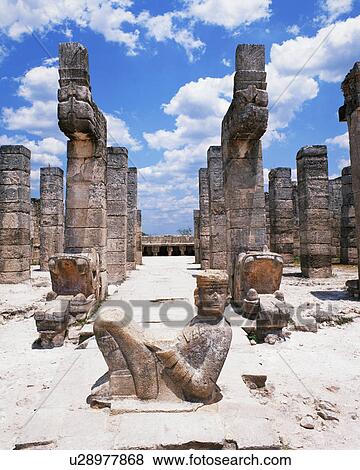 Stock Photo - Old ruins in Pre-Hispanic City of Chichen-Itza in Mexico. Fotosearch