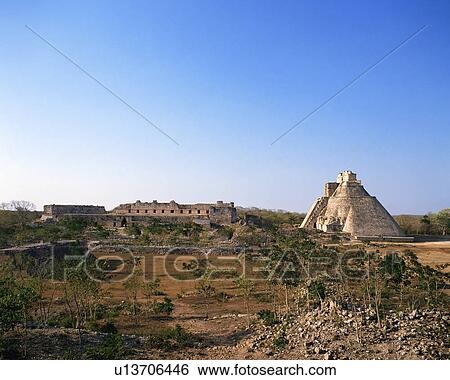 Old ruins in Pre-Hispanic City of Uxmal, Mexico View Large Photo Image Stock Photograph - Old ruins in Pre-Hispanic City of Uxmal, Mexico. Fotosearch