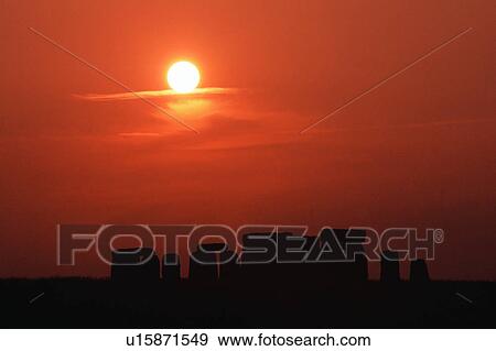 Silhouette of Stonehenge at sunset, England, United Kingdom View Large Photo Image Stock Photo - Silhouette of Stonehenge at sunset, England, United Kingdom. Fotosearch