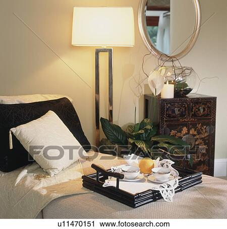 Contemporary bedroom in coastal home View Large Photo Image Stock Image - Contemporary bedroom in coastal home. Fotosearch