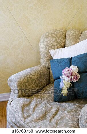 Detail of chair and decorative pillows. View Large Photo Image Stock Photo - Detail of chair and decorative pillows.. Fotosearch