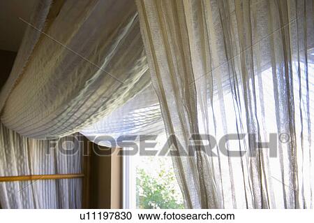 Detail of curtains over window View Large Photo Image Stock Image - Detail of curtains over window. Fotosearch