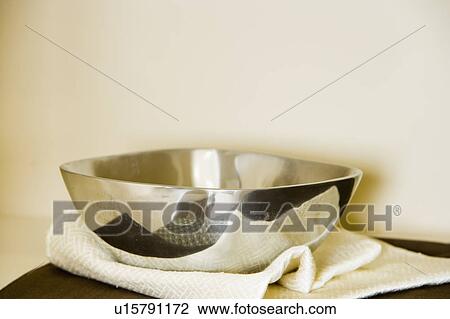 Stock Image - Metal bowl. Fotosearch