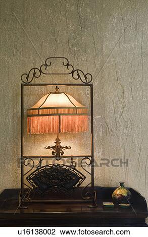 Unique lamp on table View Large Photo Image Stock Image - Unique lamp on table. Fotosearch
