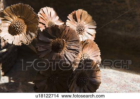 Wood flowers in vase View Large Photo Image Picture - Wood flowers in vase. Fotosearch