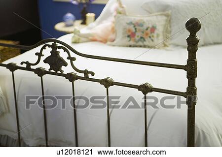 Stock Image - Wrought Iron Footboard. Fotosearch
