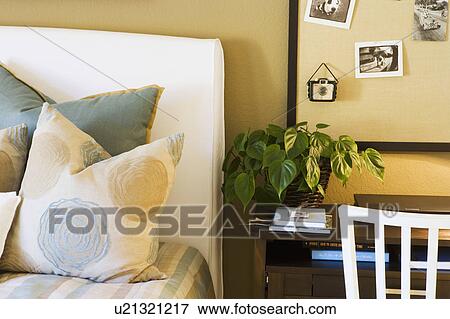 Stock Photo - Bedroom with Desk. Fotosearch