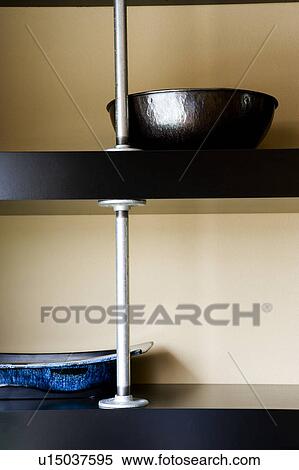 Stock Photography - Detail of Contemporary Shelving Unit. Fotosearch