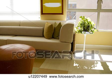Detail of contemporary sofa in living room View Large Photo Image Stock Photo - Detail of contemporary sofa in living room. Fotosearch