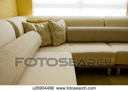 Detail of Contemporary Sofa in Living Room View Large Photo Image Stock Photo - Detail of Contemporary Sofa in Living Room. Fotosearch