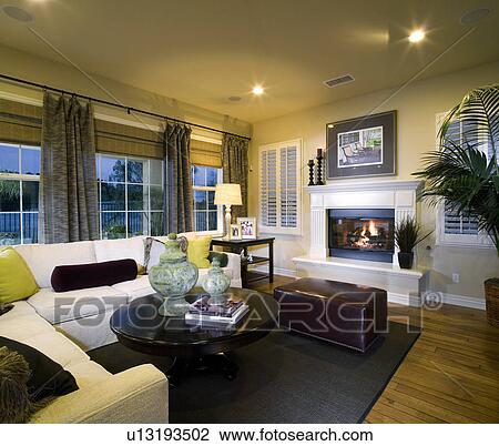 Interior of contemporary living room View Large Photo Image Stock Image - Interior of contemporary living room. Fotosearch