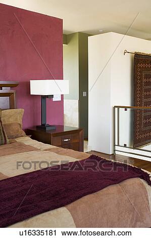 Vignette of contemporary bed and end table. View Large Photo Image Stock Image - Vignette of contemporary bed and end table.. Fotosearch