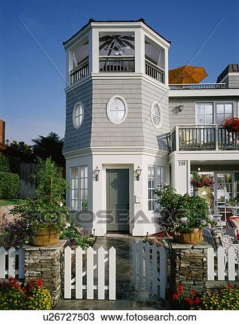 Stock Image - Contemporary Seaside House. Fotosearch