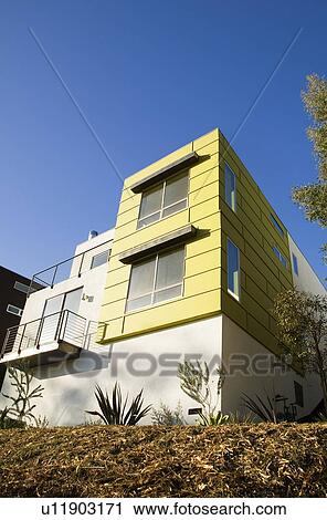 Exterior of modern condominium View Large Photo Image Stock Image - Exterior of modern condominium. Fotosearch